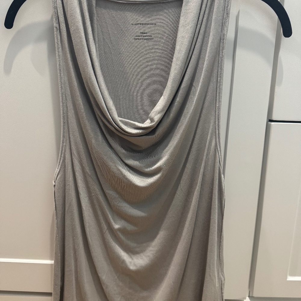 Anthropologie Cowl Neck Top in Gray